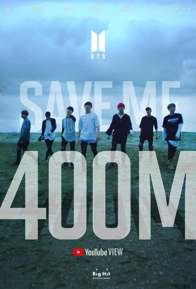 BTS、再生回数4億回のMVが8本に…「Save ME」も突破