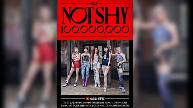 ITZY、新曲「Not Shy」のMVがYouTube再生回数1億回突破で4作連続“億台”誕生の快挙
