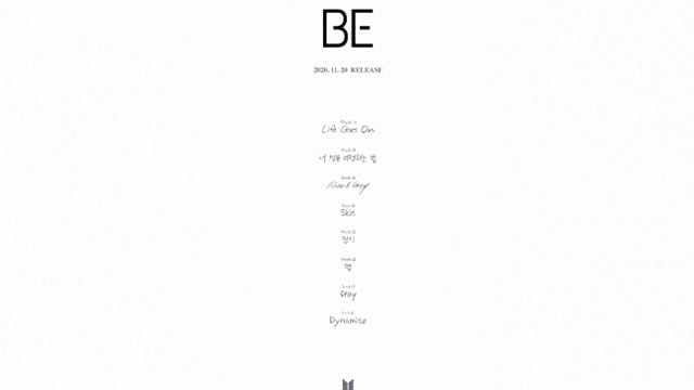 BTS、ニューアルバム『BE』のトラックリストを公開…パンデミックの中で綴った日記帳「今 感じている思い」