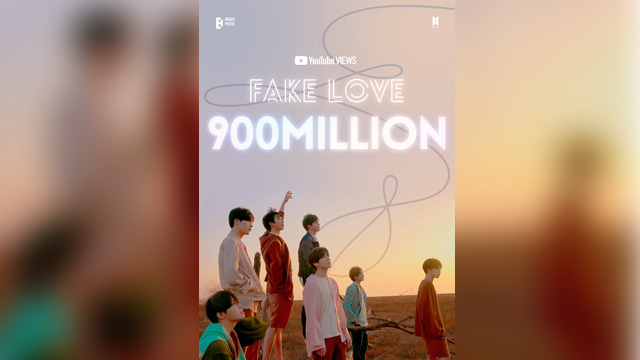BTS、「FAKE LOVE」MVがYouTube再生回数9億回突破…「Dynamite」に続き4本目