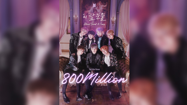 BTSの「Blood Sweat & Tears」MV、公開5周年でYouTube再生回数8億回突破…自身7本目の大記録
