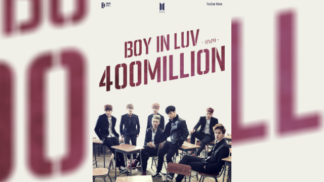 BTS、「Boy In Luv」のMVがYouTube再生回数4億回突破…通算17本目