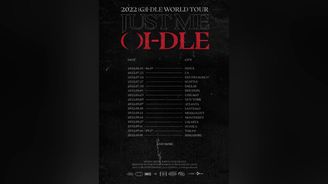 (G)I-DLE、初のワールドツアー開催決定…来月のソウルを皮切りに東京・NYなど16都市巡回へ