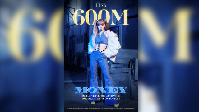 BLACKPINKのLISA、「MONEY」のパフォーマンスビデオがYouTube再生回数6億回を突破