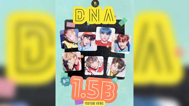 BTS、ヒット曲「DNA」のMVがYouTube再生回数15億回を突破…グループ通算3曲目の記録