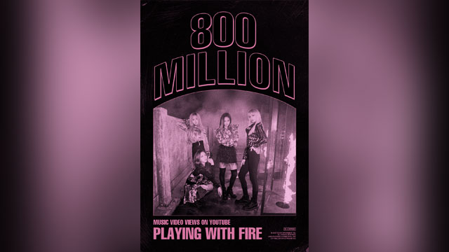 BLACKPINKの「PLAYING WITH FIRE」のMV、YouTube再生回数8億回を突破