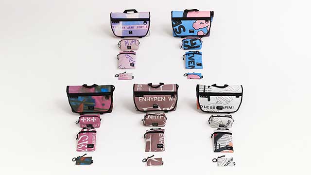 BTSやSEVENTEENなどの公演で使用された垂れ幕、財布やかばんにリサイクル