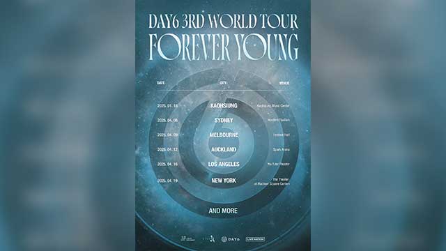 DAY6、進行中のワールドツアーの追加公演を決定