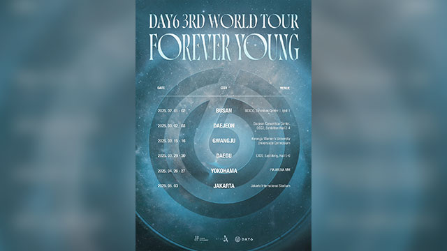 DAY6、3度目のワールドツアーに横浜やジャカルタ公演を追加