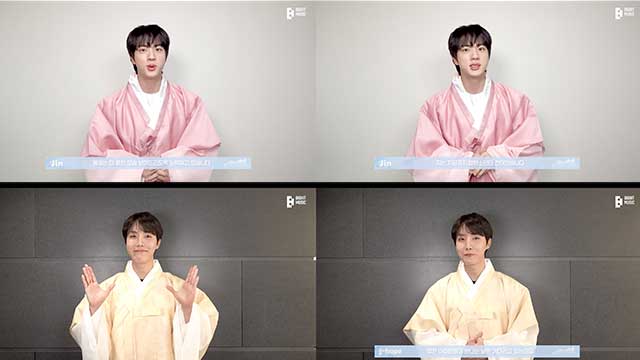 BTSのJIN＆J-HOPE、ARMYたちに旧正月のあいさつ…J-HOPEは来月から初ソロワールドツアー