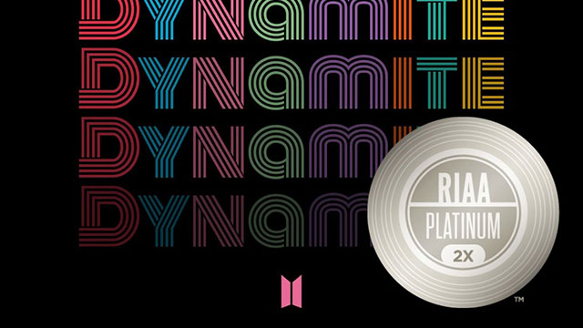 BTSの「Dynamite」、米レコード産業協会の「ダブルプラチナ」認定