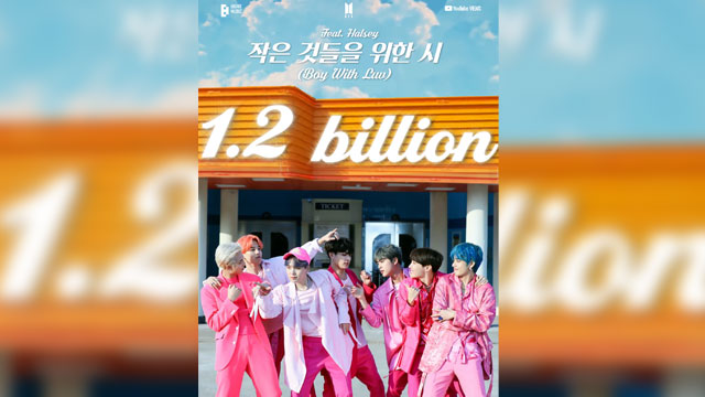 BTSの「Boy With Luv」、通算2本目の12億回再生MVに