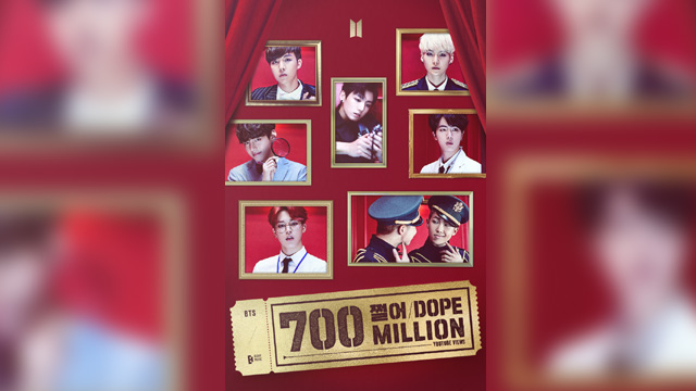 BTSの「DOPE」MV、YouTubeの再生回数7億回を突破