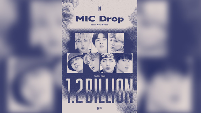 BTSの「MIC Drop」リミックスバージョンMV、YouTube再生回数12億回を突破