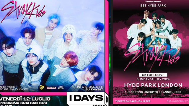 StrayKids、ミラノとロンドンのフェスティバルのヘッドライナーに