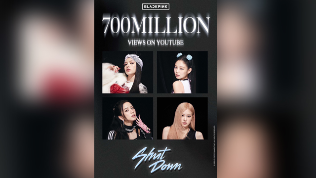 BLACKPINK「Shut Down」MV、再生回数7億回を突破