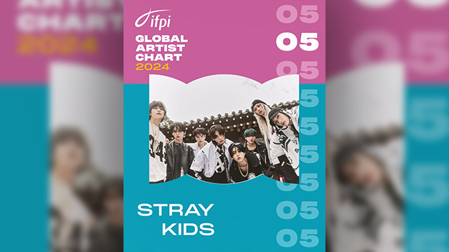 Stray Kids、国際レコード産業連盟の「グローバルアーティスト」で5位に